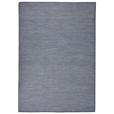vidaXL Vonkajší koberec s plochým tkaním 160x230 cm modrý