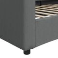 vidaXL Posteľný rám tmavosivý 90x200 cm látka