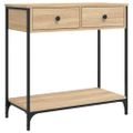 vidaXL Konzolový stolík dub sonoma 75 x 34,5 x 75 cm kompozitné drevo