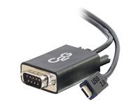 USB C 2.0 - M/M - USB / sériový kábel - DB-9 (M) do USB-C (M) - reverzibilný konektor C - čierna