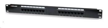 Intellinet Patch Panel 19" Cat5e 16-port 1U čierny