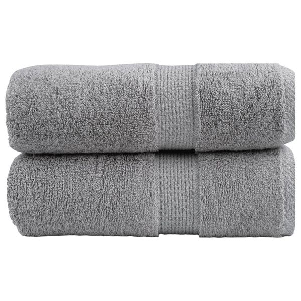 vidaXL Prémiové uteráky pre hostí SOLUND 2 ks sivé 30x50 cm 600 g/m²