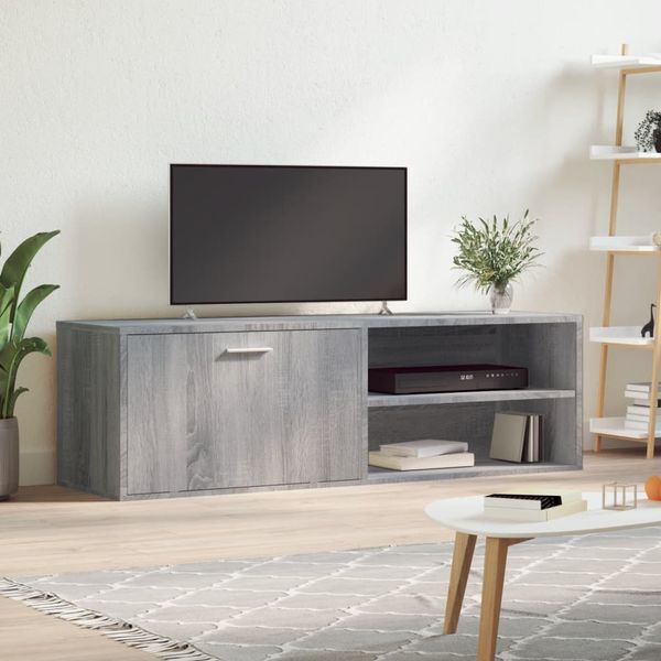 vidaXL TV skrinka sivá sonoma 120x34x37 cm kompozitné drevo