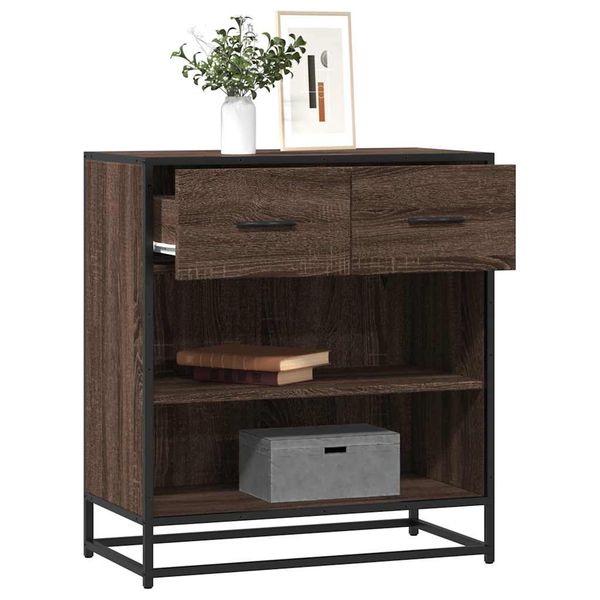 vidaXL Komoda hnedý dub 68x35x76 cm kompozitné drevo