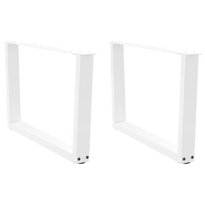 vidaXL Nohy konferenčného stolíka v tvare V, 2 ks, biele, 70 x (42-43,3) cm, oceľové