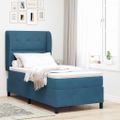 vidaXL Posteľ s pružinovým rámom Tmavomodrá 200 x 80 cm Zamat