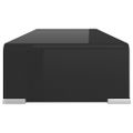 vidaXL Sklenený TV stojan/stojan pod monitor, čierny, 60x25x11 cm
