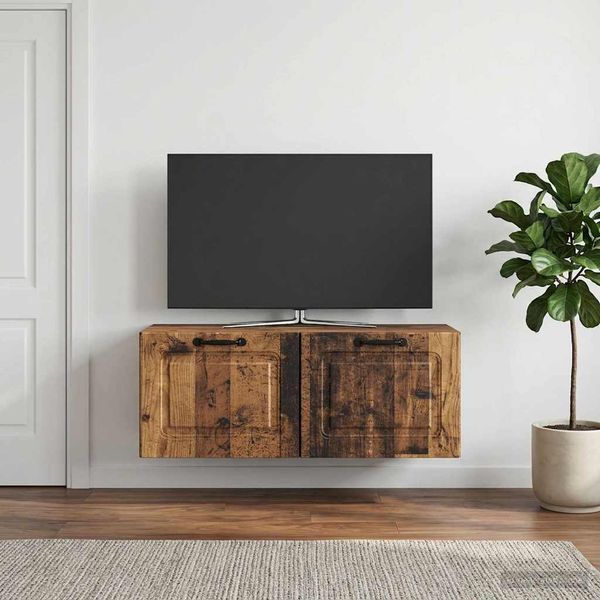 vidaXL Nástenná TV skrinka Nástenný Staré drevo 78,5 x 31 x 30 cm