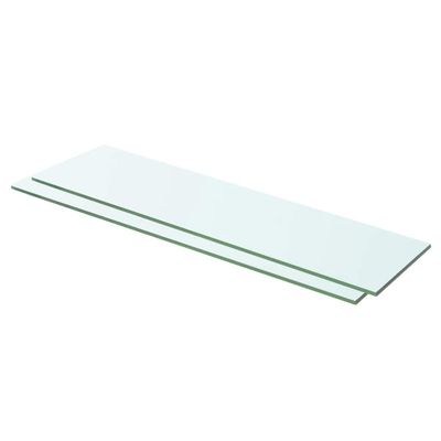 vidaXL Poličky 2 ks panel z priehľadného skla 60x12 cm