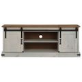 vidaXL TV skrinka HALDEN 2 posuvne dvere Biela 150x40x60 cm Masiv