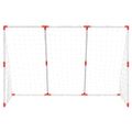 vidaXL Detské futbalové bránky s loptami 2v1 biele 184x64x124 cm