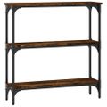 vidaXL Konzolový stolík dymový dub 75x22,5x75 cm kompozitné drevo