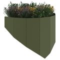 vidaXL Obrubník trávnika 100 x 45 cm Oceľ Olivovo zelená