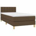 vidaXL Boxspring posteľ s matracom tmavohnedá 90x190 cm látka