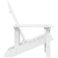 vidaXL Záhradná stolička Adirondack HDPE biela