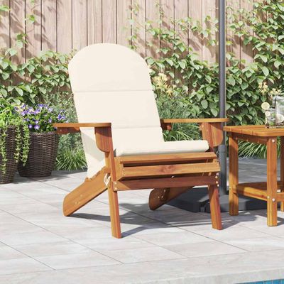 vidaXL Adirondack Záhradná stolička s vankúšmi masívne akáciové drevo