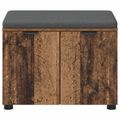 vidaXL Predsieňová lavica s vankúšom Staré drevo 60 x 38 x 46 cm