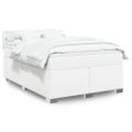 vidaXL Boxspring posteľ s matracom biely 140x190 cm umelá koža