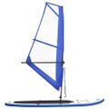 vidaXL Nafukovací Stand up paddleboard s plachtou, modro biely