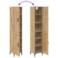 vidaXL Highboard Remeselný dub 34,5 x 34 x 180 cm Kompozitné drevo