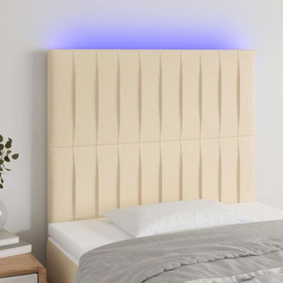 vidaXL Čelo postele krémové 100x5x118/128 cm umelá koža