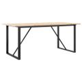 vidaXL Jedálenský stolík v tvare O 180x90x75 cm borovica a oceľ