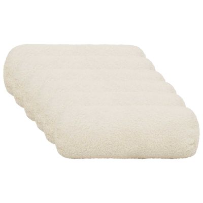 vidaXL Poťah na podložku 6 pcs HEERLEN Krémová Ø 15 x 40 cm Bouclé