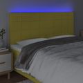 vidaXL Čelo postele s LED zelené 180x5x118/128 cm látka