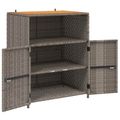 vidaXL Skrinkový Sivá 70 x 50 x 87 cm Polyester a Roly Rattan