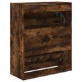 vidaXL Botník dymový dub 80x34x96,5 cm kompozitné drevo