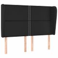 vidaXL Čelo postele so záhybmi čierne 147x23x118/128 cm umelá koža