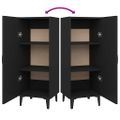 vidaXL Komoda čierna 34,5x34x90 cm spracované drevo