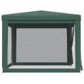 vidaXL Párty stan so 4 sieťkovanými bočnými stenami zelený 3x3 m HDPE