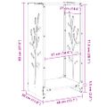 vidaXL Regál na krbové drevo 40x30x80 cm, nehrdzavejúca oceľ