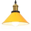 VidaXL Závesná lampa výškovo nastaviteľná E27 lesk žltá Ø 22 cm kov