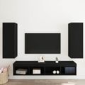 vidaXL Nástenný TV kabinet 2 ks Čierny dub Kompozitné drevo