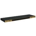 vidaXL Plávajúce nástenné police 2ks, lesklé čierne 80x23,5x3,8cm, MDF