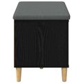 vidaXL Predsieňová lavica s vankúšom Čierny Dub 80 x 38 x 46 cm