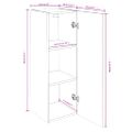 vidaXL TV skrinky 2 ks sivé sonoma 30,5x30x90 cm spracované drevo