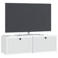 vidaXL Nástenná TV skrinka Biela 98 x 31 x 30 cm Kompozitné drevo