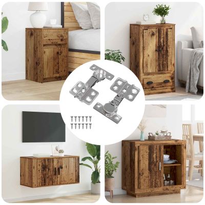 vidaXL Pánt 2 pcs Niklová 85 x 52,5 x 9,5 mm Železo