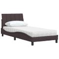 vidaXL Posteľ s matracom Hanko tmavohnedá 80x200 cm látka