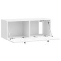 vidaXL Nástenná TV skrinka Biela s vysokým leskom 78,5 x 31 x 30 cm