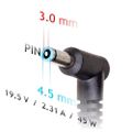 Zdroj Akyga AK-ND-68 19,5V / 2,31A 45W 4,5 x 3,0 mm + pin DELL 1,2 m