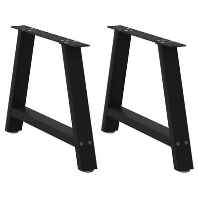 vidaXL Nohy konferenčného stolíka v tvare A, 2 ks, čierne, 70 x (42-43) cm, oceľové