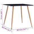 vidaXL Jedálenský stôl, čierno dubový 80,5x80,5x73 cm, MDF
