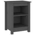 vidaXL Nočné stolíky 2 ks sivé 40x35x55 cm masívne borovicové drevo