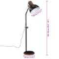 vidaXL Podlahová lampa 25 W čierna 30x30x90-150 cm E27