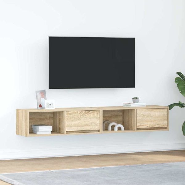 vidaXL TV skrinky 2 ks dub sonoma 80x31x25,5 cm kompozitné drevo