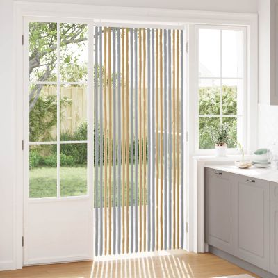 vidaXL Záves proti hmyzu z chenille Šedá a béžová 90 x 220 cm 100% PP